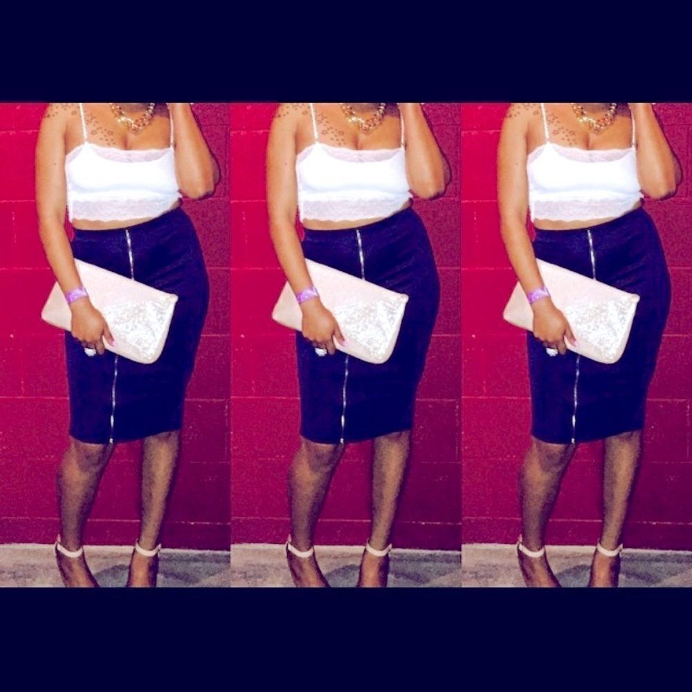 Front Zipper Pencil Skirt!